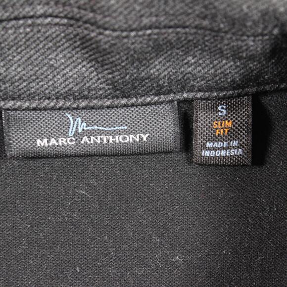 Marc Anthony Jacket Mens Small Gray Knit Trucker Slim Fit Button Front - Picture 5 of 7